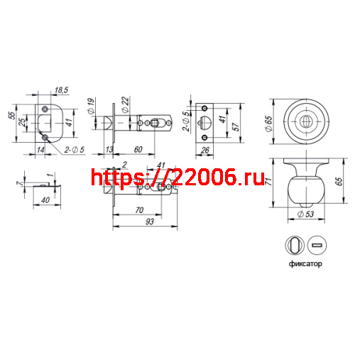 Ручка Punto (Пунто) защелка DK672 SN-BK (6072 SN-B) (фик.) мат. никель фото 3 Ручка Punto (Пунто) защелка DK672 SN-BK (6072 SN-B) (фик.) мат. никель фото 3