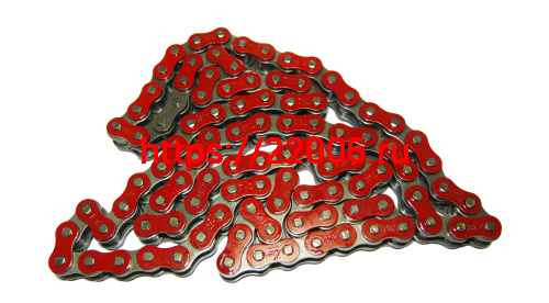 Цепь (428) -100 зв. приводная Альфа, КРАСНАЯ (ТЮНИНГ) Цепь (428) -100 зв. приводная Альфа, КРАСНАЯ (ТЮНИНГ)