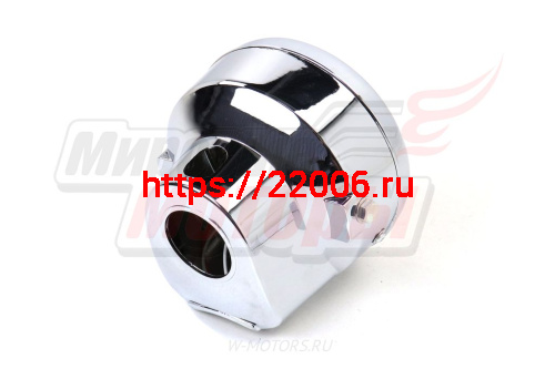 Фара Alpha, Delta, Zodiak, ОВ-70 круглая в сборе (Хром) фото 2