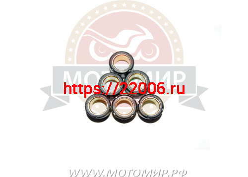 Ролик вариатора (компл 6 шт.) 16х13 5,5 гр GY6-50, 139QMB (НАБОР) Ролик вариатора (компл 6 шт.) 16х13 5,5 гр GY6-50, 139QMB (НАБОР)