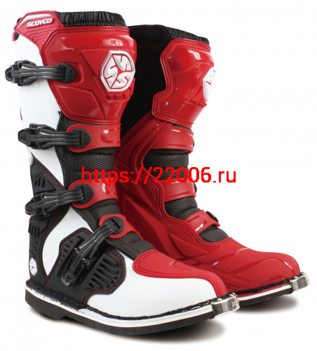 Мотоботы Scoyco MBM001 красные 40