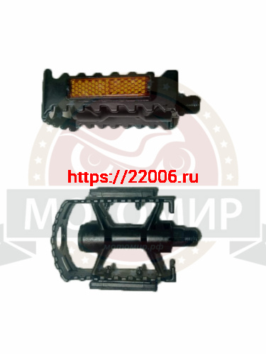 Педали Вело алюминий/пластик 102х66мм,МТВ, черно/серебр.(EPD-22)