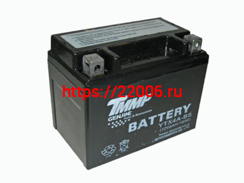 Аккумулятор ТММР YTX4А-BS (12v4Ah/10HR) гелевый 113*70*85 Аккумулятор ТММР YTX4А-BS (12v4Ah/10HR) гелевый 113*70*85
