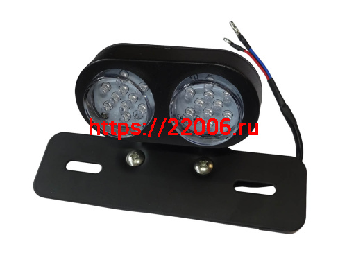 Стоп-сигнал (WD-008) в черном корпусе с двумя круглыми лампами Стоп-сигнал (WD-008) в черном корпусе с двумя круглыми лампами