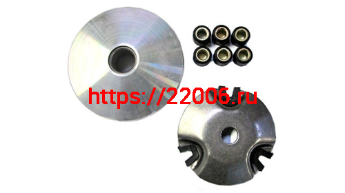 Вариатор Yamaha JOG-50 в сборе с роликами ТММР Вариатор Yamaha JOG-50 в сборе с роликами ТММР