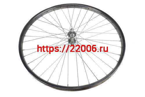 Обод 26" передний (ХРОМ) в сборе с втулк.