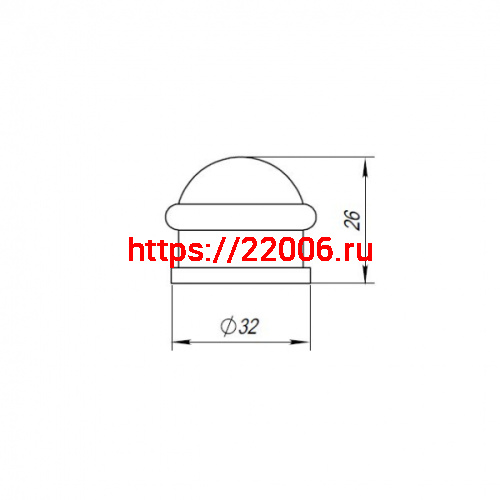 Упор Punto (Пунто) дверной напольный DFIX/F26 (DS PF-26) SG-4 мат.золото фото 3 Упор Punto (Пунто) дверной напольный DFIX/F26 (DS PF-26) SG-4 мат.золото фото 3