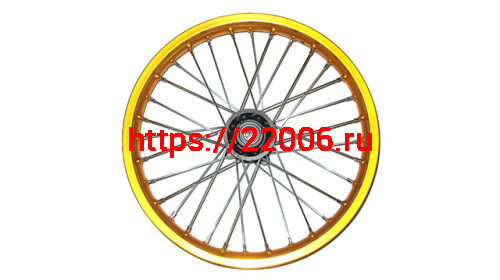 Диск колеса передний алюминиевый на спицах 1.60 - 17" цвет золото дисковый тормоз ось 15мм Питбайк Диск колеса передний алюминиевый на спицах 1.60 - 17" цвет золото дисковый тормоз ось 15мм Питбайк