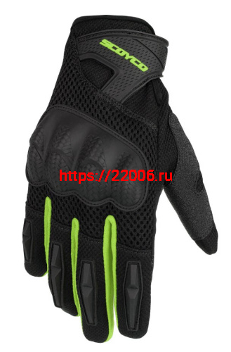 Перчатки SCOYCO (оригинал) МС-58-2 зеленые, р-р L