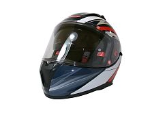 Шлем TVS RACING (Индия) STREET D/V NAVY BLUE RED размер L, + пинлок в комплекте, очки